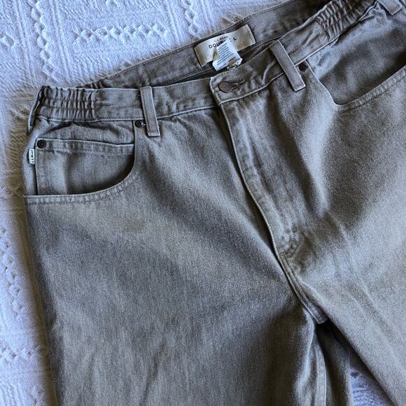 L.L.Bean Double L Comfort Waist Tan Jeans Men’s 37x32 Relaxed Fit Y2K Workwear - Picture 2 of 10